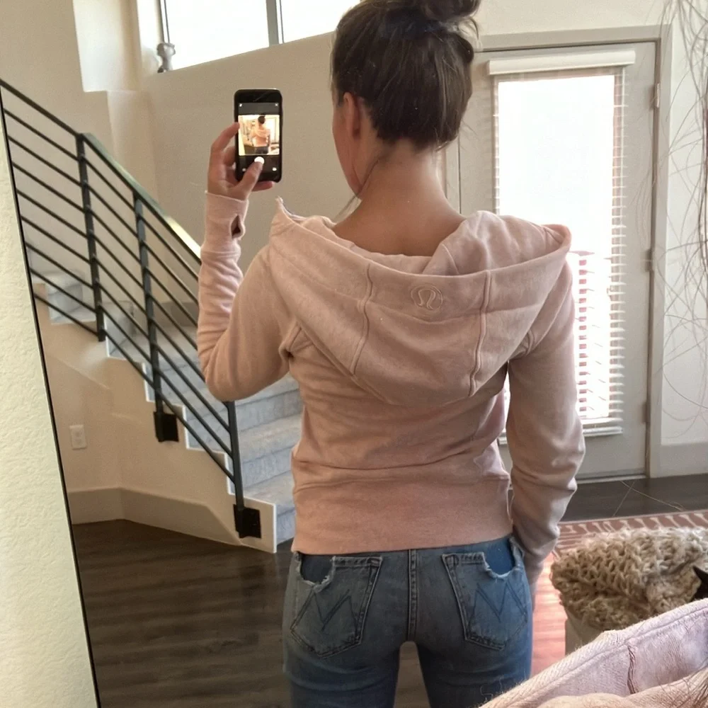 Lululemon millennial pink heathered scuba hoodie size 6 - Picture 2 of 4